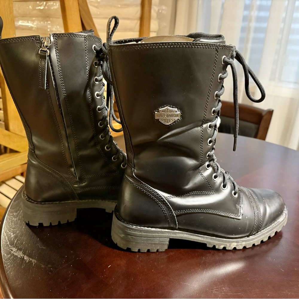 Harley-Davidson Womens Walsen 8" Lace Black Boots (NWT)